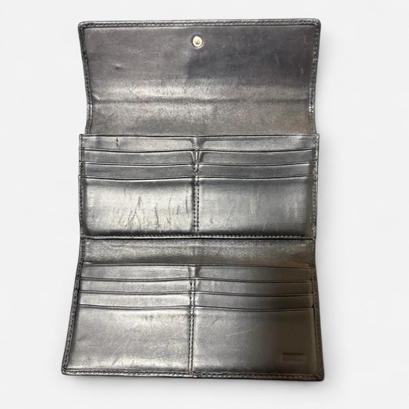 Coach Dark Leather Clutch - Picture 2 of 5